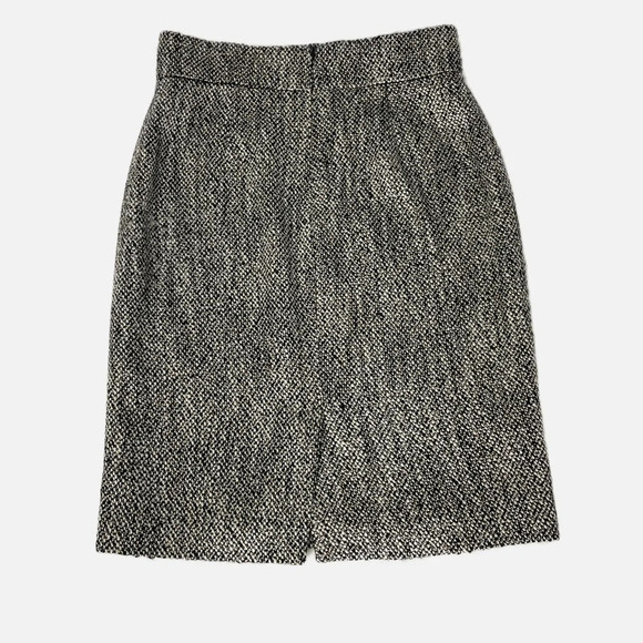 365 Brooks Brothers Pencil Skirt Tweed Gold Metallic Thread Lined Size 4 Fall - Picture 5 of 11